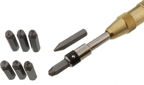 DCT Metal Stamping 37pc Tool Kit – Alphabet, Number, Symbol Stamps and Brass Punch Handle Embossing Engraving Stamp Set in Kuwait