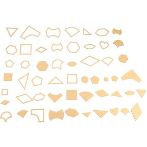 Acrylic Template, 54Pcs Clear Acrylic Pattern Stencil Template Set, Clear Acrylic Stencil Template Set, Leather Craft Quilting Sewing Tool DIY for Patchwork Leather Craft Quilting Sewing Tool in Kuwait