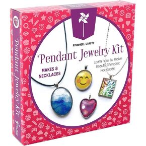 Pendant Necklace Making Kit for Girls and Teens - Jewelry Making Supplies DIY Arts and Crafts for Kids to Create Personalized Jewelry, Beautiful Gifts Jewelry Making Kit for Girls 8-12 in Kuwait