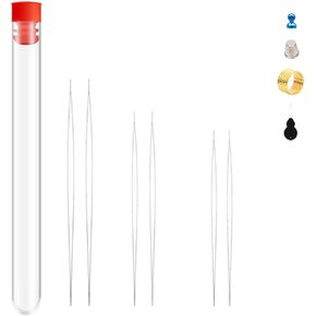 6 قطع إبر خرز، 3 مقاسات إبر خرز كبيرة للعين، لصنع المجوهرات، مع زجاجة إبرة in Kuwait