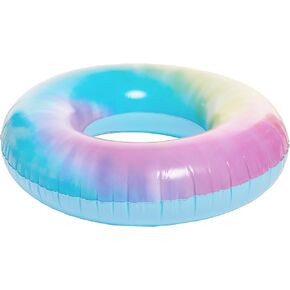 Swim Ring Glitter Inflatable Ride On Pool Toy Float - Rideable Blow Up Summer Beach Swimming Pool Toys - Pool Floaties Lounge for Summer in Kuwait