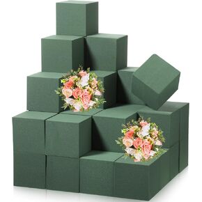 Gerrii 40 Pcs Floral Foam Blocks Plant Wet Dry Flower Foam Green Flower Arrangements Supplies Florist Foam Brick for Fresh Artificial Flowers Wedding Garden DIY, 3.1'' L x 3.1'' W x 3.1'' H in Saudi Arabia