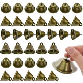 48 Pcs Craft Bells, Jingle Bells Brass Bells for Crafts with Spring Hooks Hanging Bells for Wedding Decor Christmas Hallowmas DIY Favor (1.7 X 1.5 Inches) in Saudi Arabia