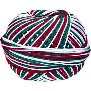Handy Hands Lizbeth Egyptian Cotton Crochet, Tatting, Knitting Thread Size 3 (50 Grams 120 Yards) – HH03116, Christmas Delight in Kuwait
