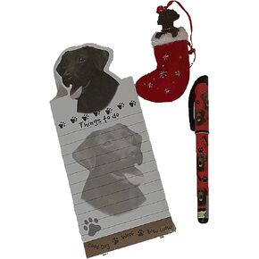 Blue Skies Plus Chocolate Labrador Lab Dog Gift Set with Matching Ornament, Magnetic Notepad & Pen in Saudi Arabia