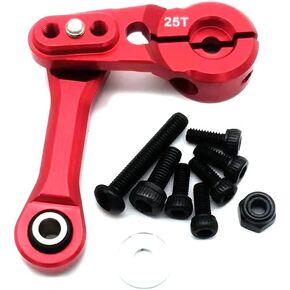 Full Aluminum Tie Rod & 25T Servo Horn for 1/8 Arrma Typhon Arrma Kraton Talion Outcast Notorious 6s Blx,1/7 Arrma Mojave Limitless Infraction 6s Blx 25t Servo Arm Upgrades Part Fixed Link Steering