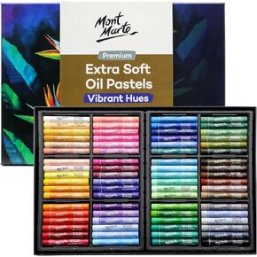 Mont Marte Extra Soft Oil Pastels 72pc, Assorted Bright Colors, Vibrant and Buttery, Versatile Art Pastels for Blending, Layering & Shading, Ideal for Art, Craft, Coloring and Sketching