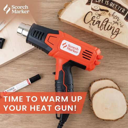 Scorch Marker Heat Gun, 1500 Watt Heat Gun for Woodburning Designs on Ornaments and Home Decor, Heating Gun for Crafting, Repairs, and More in Kuwait