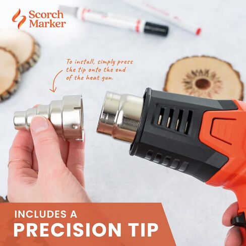 Scorch Marker Heat Gun, 1500 Watt Heat Gun for Woodburning Designs on Ornaments and Home Decor, Heating Gun for Crafting, Repairs, and More in Kuwait