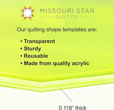 Acrylic Quilting Template Set of 3, Octagon | Assorted Sizes for Use with Precut Fabric Squares | Essential Quilt Supplies for Cutting Patterns, Layer Cakes, and Charm Packs in Saudi Arabia