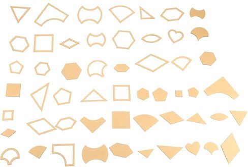 Acrylic Template, 54Pcs Clear Acrylic Pattern Stencil Template Set, Clear Acrylic Stencil Template Set, Leather Craft Quilting Sewing Tool DIY for Patchwork Leather Craft Quilting Sewing Tool in Kuwait