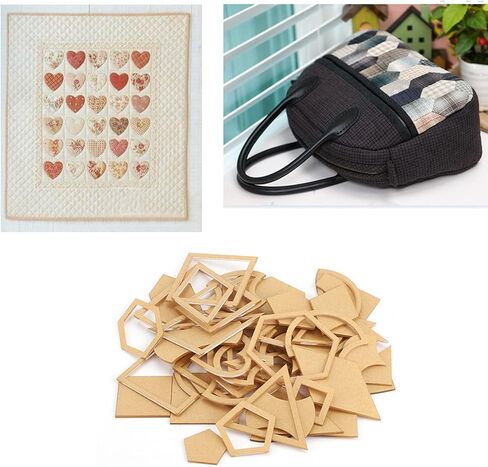 Acrylic Template, 54Pcs Clear Acrylic Pattern Stencil Template Set, Clear Acrylic Stencil Template Set, Leather Craft Quilting Sewing Tool DIY for Patchwork Leather Craft Quilting Sewing Tool in Kuwait