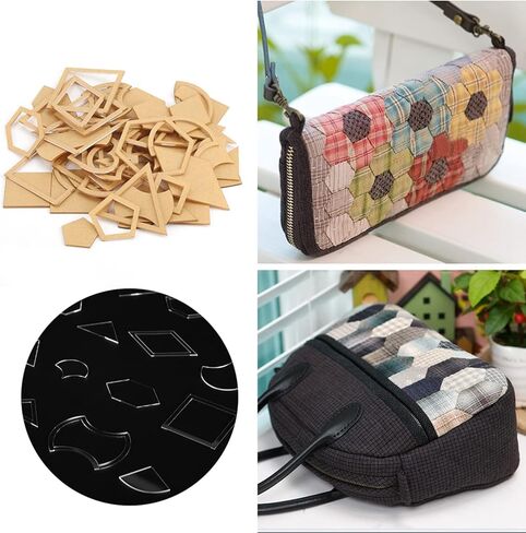 Acrylic Template, 54Pcs Clear Acrylic Pattern Stencil Template Set, Clear Acrylic Stencil Template Set, Leather Craft Quilting Sewing Tool DIY for Patchwork Leather Craft Quilting Sewing Tool in Kuwait