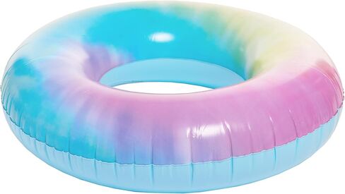 Swim Ring Glitter Inflatable Ride On Pool Toy Float - Rideable Blow Up Summer Beach Swimming Pool Toys - Pool Floaties Lounge for Summer in Kuwait