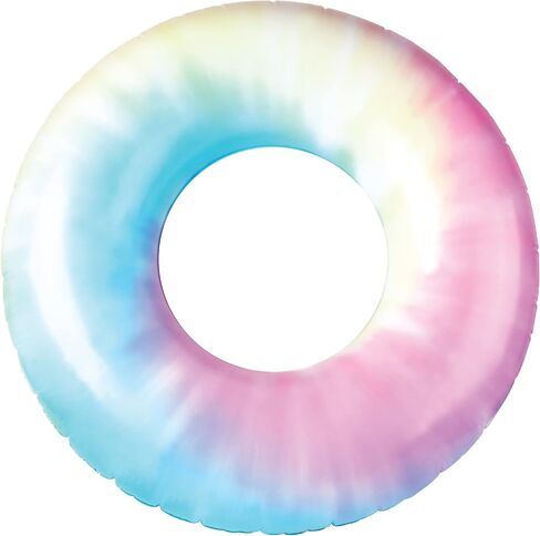 Swim Ring Glitter Inflatable Ride On Pool Toy Float - Rideable Blow Up Summer Beach Swimming Pool Toys - Pool Floaties Lounge for Summer in Kuwait