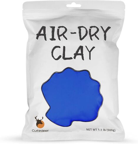 Cutedeer White Air Dry Clay, 1.1lb Foam Modeling Clay, Soft Squishy Molding for Kids Adults, Arts & Crafts Project Slime Supplies(1.1lb - 1 Pack, White) in Kuwait
