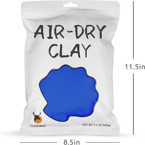 Cutedeer White Air Dry Clay, 1.1lb Foam Modeling Clay, Soft Squishy Molding for Kids Adults, Arts & Crafts Project Slime Supplies(1.1lb - 1 Pack, White) in Kuwait