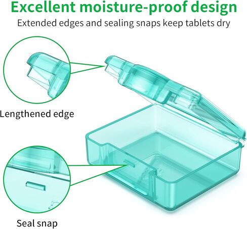 TecQach 8 Pack Small Clear Plastic Bead Storage Containers Box Mini Case，with for Small Items,Pills,Herbs,Tiny Bead,Jewerlry Findings, Crafts，and Other Small Items in Kuwait