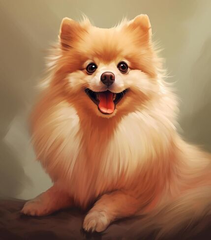 SKMN Painting by Numbers Kits for Adults DIY,Cute Animal Pomeranian,Pet Dog,DIY Oil Painting Canvas Print Wall Art Home Decoration,40x50cm in Saudi Arabia