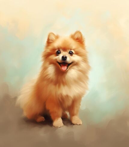 SKMN Painting by Numbers Kits for Adults DIY,Cute Animal Pomeranian,Pet Dog,DIY Oil Painting Canvas Print Wall Art Home Decoration,40x50cm in Saudi Arabia