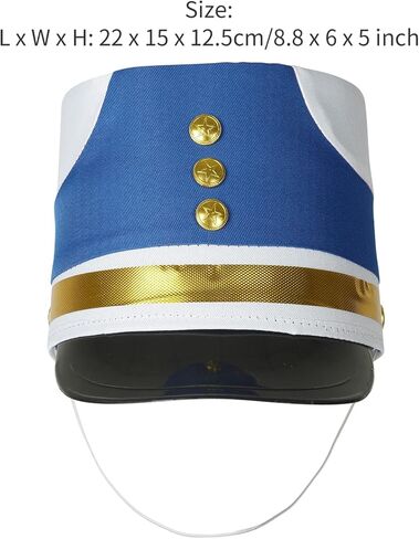 Loloda Kids Marching Band Hat Nutcracker Drum Major Hat Toy Soldier Cap Cosplay Costume Accessories for Party Performance in Saudi Arabia