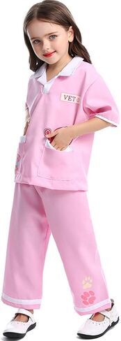 lontakids Kids Animal Doctor Role Play Costume Veterinarian Pretend Play Dress Up Set with Medical Kit in Kuwait