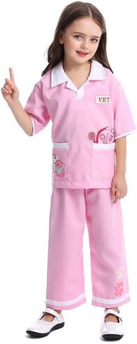 lontakids Kids Animal Doctor Role Play Costume Veterinarian Pretend Play Dress Up Set with Medical Kit in Kuwait
