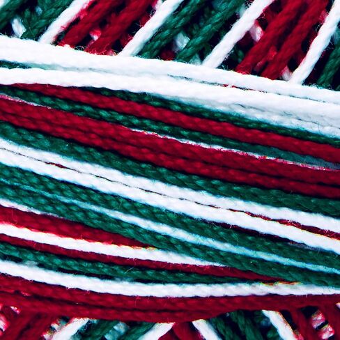 Handy Hands Lizbeth Egyptian Cotton Crochet, Tatting, Knitting Thread Size 3 (50 Grams 120 Yards) – HH03116, Christmas Delight in Saudi Arabia