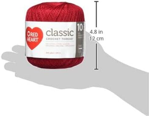 Coats Crochet Red Heart Classic Crochet, Thread Size 10, Victory Red in Kuwait