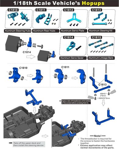 HAIBOXING RC Cars Metal Spare Parts, 1/18 RC Trucks Replacement Parts Apply to 2021 New Version 18858 & 18859 &18859A in Saudi Arabia