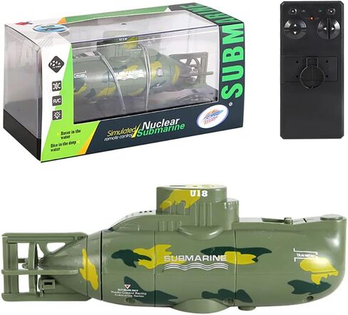 NEXTAKE التحكم عن بعد الغواصة محاكاة الغواصة النووية نموذج لعبة حوض السمك لعبة فرعية السطح والغوص لعبة الماء RC الغواصة (الأخضر) in Kuwait