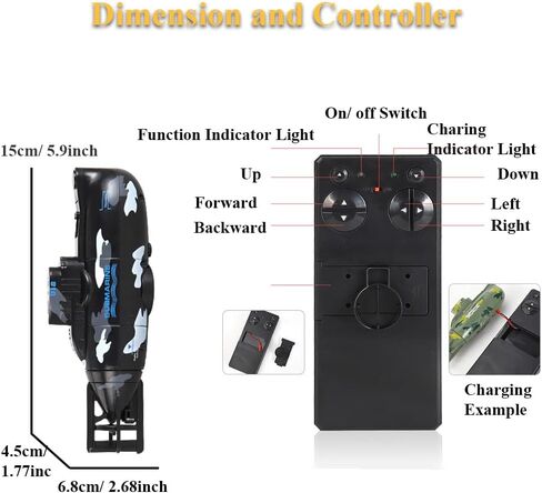 NEXTAKE التحكم عن بعد الغواصة محاكاة الغواصة النووية نموذج لعبة حوض السمك لعبة فرعية السطح والغوص لعبة الماء RC الغواصة (الأخضر) in Kuwait