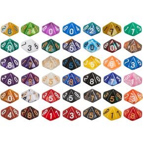 42 Pieces Different Mixed Color Polyhedral Dice Set with dice Storage Bag for DND RPG MTG Table Games (D6)