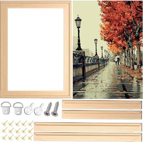 2 Pack 12"x 16" DIY Wood Canvas Stretcher Bars, Canvas Frames Kit-Easy to Assemble,Wooden Frames Kit for Oil Painting,Diamond Painting，Embroidery Stitch and Needlepoint Arts Supplies