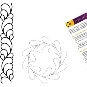 Quilting Creations Stencils for Machine and Hand Quilting - 2 Quilting Stencils for Block, Border Patterns | Antique Feather, Feather Border Plastic Quilt Stencil Set with Guide in Saudi Arabia