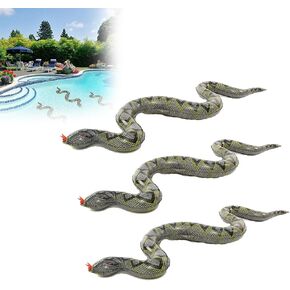 Large Inflatable Snake, Realistic Inflatable False Snake, False Snake Halloween Prank Props, Lifelike Inflatable Snake for Garden Pool Halloween and April Fool's Day Party Decoration (3PCS) in Saudi Arabia
