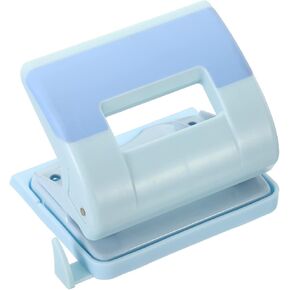 PATIKIL 1/4" 2 Hole Paper Punch, Metal Hole Puncher 8 Sheet Punch Capacity Adjustable Hole Punch for Office Home Supplies, Yellow