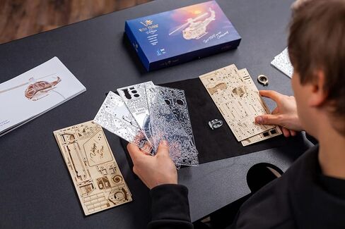 فيتير موديلز مجموعة نموذج طائرة هليكوبتر فالكيرجا - نموذج عالي الجودة للبالغين - هيكل متين من الخشب الرقائقي والبلاستيك - محرك باب مفتوح - مروحة متحركة in Kuwait