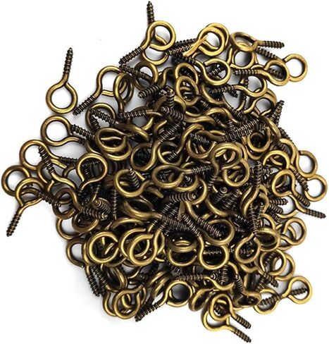 Pack of 200,Multipurpose Alloy Eye Bolts Hook Screw Eye Nails Pin Bail for DIY Jewelry Making Accessaries (Black, 4x8mm(S)) in Saudi Arabia