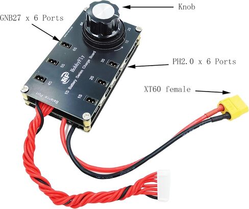 HOBBYFLY 1S Lipo LiHv لوحة شحن سلسلة البطاريات، شحن التخزين والتفريغ 1S LiPo لشاحن توازن Lipo القياسي، موصل PH2.0 وBT2.0 متوافق (PH2.0 وBT2.0) in Kuwait