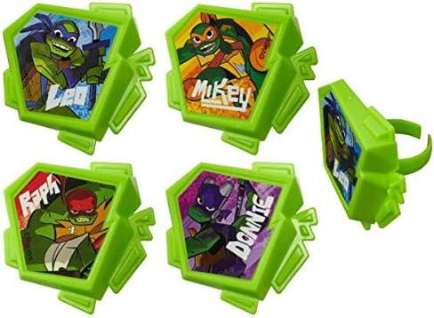 24 Rise of The Teenage Mutant Ninja Turtles TMNT Cupcake Rings Party Supplies in Saudi Arabia