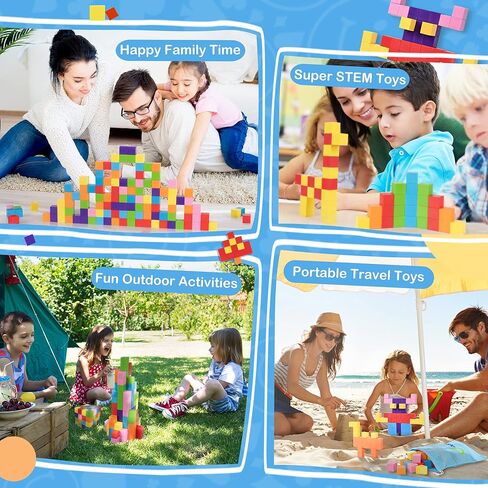 56 قطعة من الكتل المغناطيسية المريحة، مكعبات مغناطيسية مقاس 1 بوصة للأطفال، مكعبات بناء للأطفال الصغار، مجموعة بناء تعليمية لمرحلة ما قبل المدرسة، مكعبات ألعاب مونتيسوري الحسية للأطفال من عمر 3 4 5 6 7 8 سنوات للأولاد والبنات in Kuwait