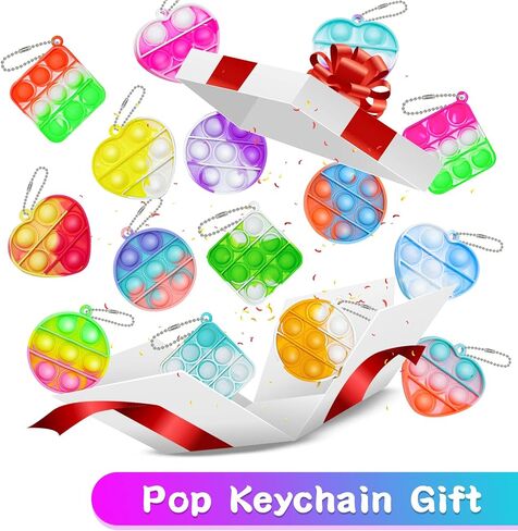 22 قطعة من ألعاب البوب ​​فيدجيت التي تفضلها الحفلات للأطفال الصغار، ألعاب صغيرة لسلسلة مفاتيح البوب، ألعاب فيدجيت الحسية، 3 أشكال لسلسلة مفاتيح البوب، ألعاب الأطفال، ألعاب الإجهاد، ألعاب فيدجيت للحفلات السائبة، مجموعة بوبر هدية للأولاد والبنات in Kuwait