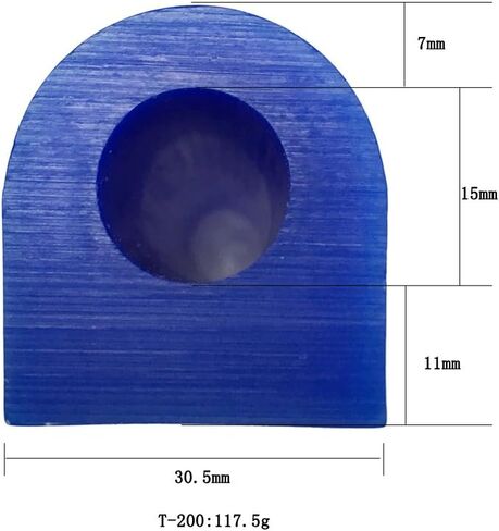 NIUPIKA أنبوب حلقة الشمع المنحوت لصنع الحلقات قالب الشمع الصلب الفارغ أنبوب جانبي مسطح كبير اللون الأزرق (T-250) in Kuwait