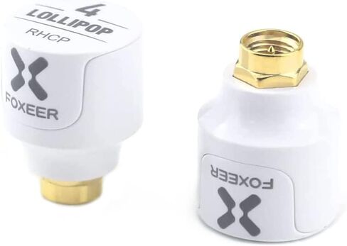 2pcs FOXEER FPV Antenna Lollipop 4 5.8GHz RHCP 2.5Dbi Stubby Antenna SMA for FPV Racing Drone Fatshark Goggles TX RX (White-SMA) in Saudi Arabia