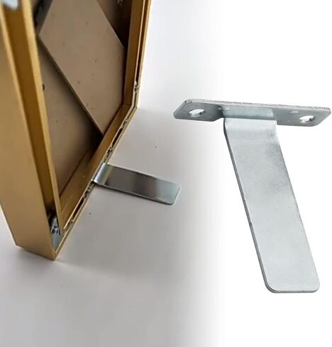 Easel Back DGHAOP 4pcs Aluminum Alloy Photo Frame Easel Stand with 8 Pieces Screws Picture Photo Frame Mirror Display Easel Back Board Backboard Holder in Saudi Arabia