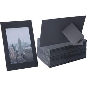 Litpoetic 200 حزمة من إطارات الصور الورقية الدائمة مقاس 4x6، إطار صور من الورق المقوى مع حامل، بطاقات إطار صور ورقية، إطارات معرض كبيرة لعيد الأم، DIY، الفصل الدراسي، أبيض