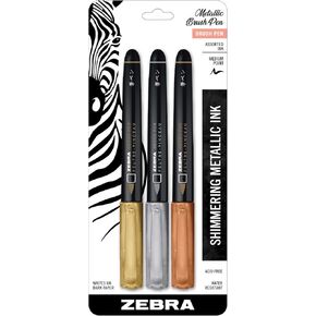 Zebra Pen Zebra Metal.Brush ST 7/PKG, 7 Count (Pack of 1), Assorted Colors