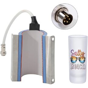 PYD Life 5 Pin 1.5 OZ Tapered Shot Glasses Press Attachment for 1.5 OZ Sublimation Glass Ceramic Shot Glasses Tumbler Press Replacement Heater in Kuwait