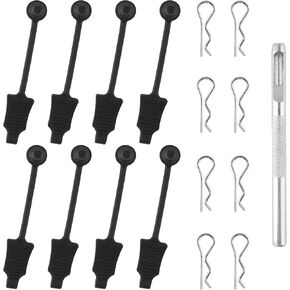 RC Cars Body Clips with Pull Tabs for Universal 1:8 1:10 1:12 1:14 Remote Control Trucks & 1 PCS Hole Puncher Reamer for RC Body Shell Drills Tool